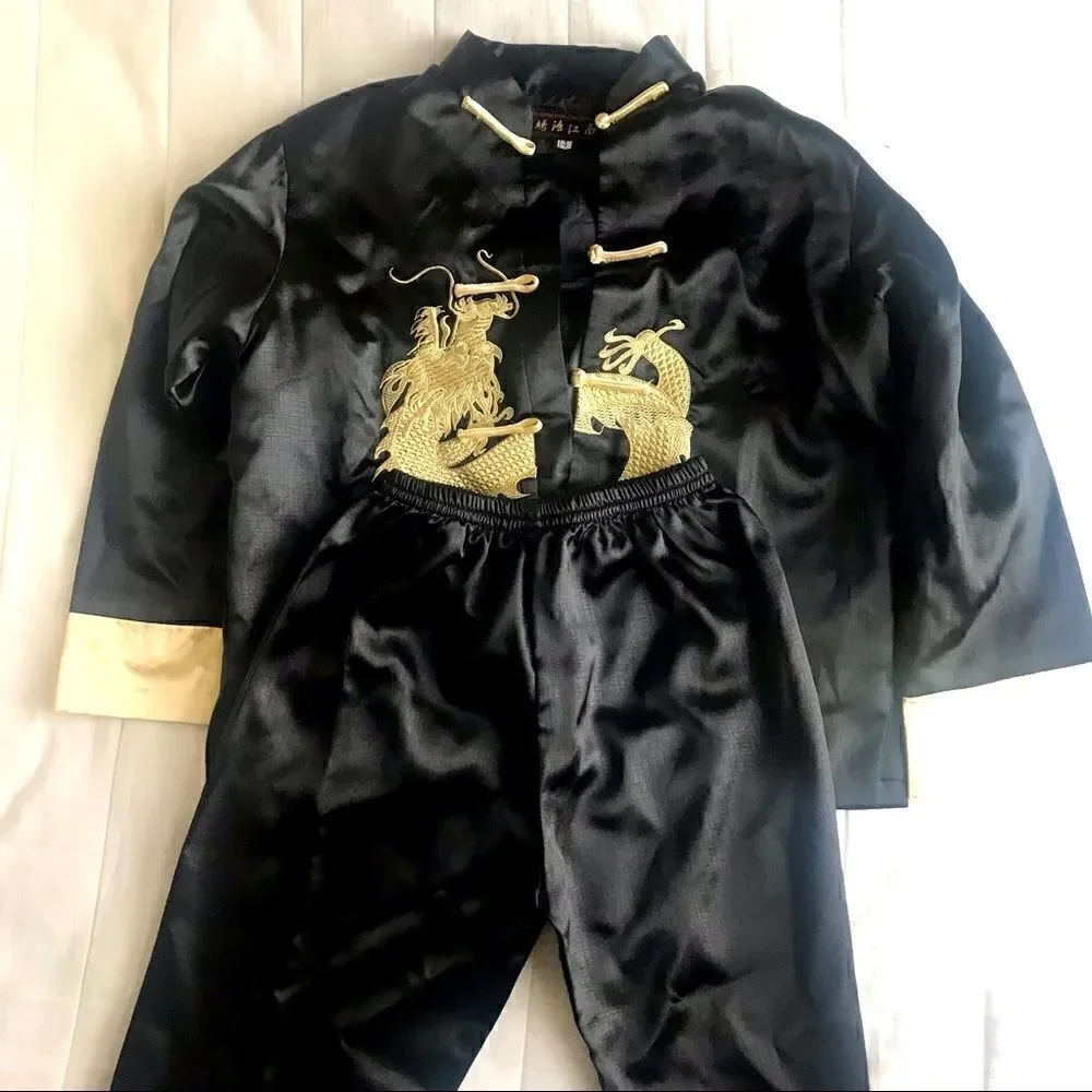 Chinese Dragon Kung Fu Outfit Tang Suit for Boys